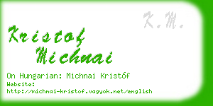 kristof michnai business card